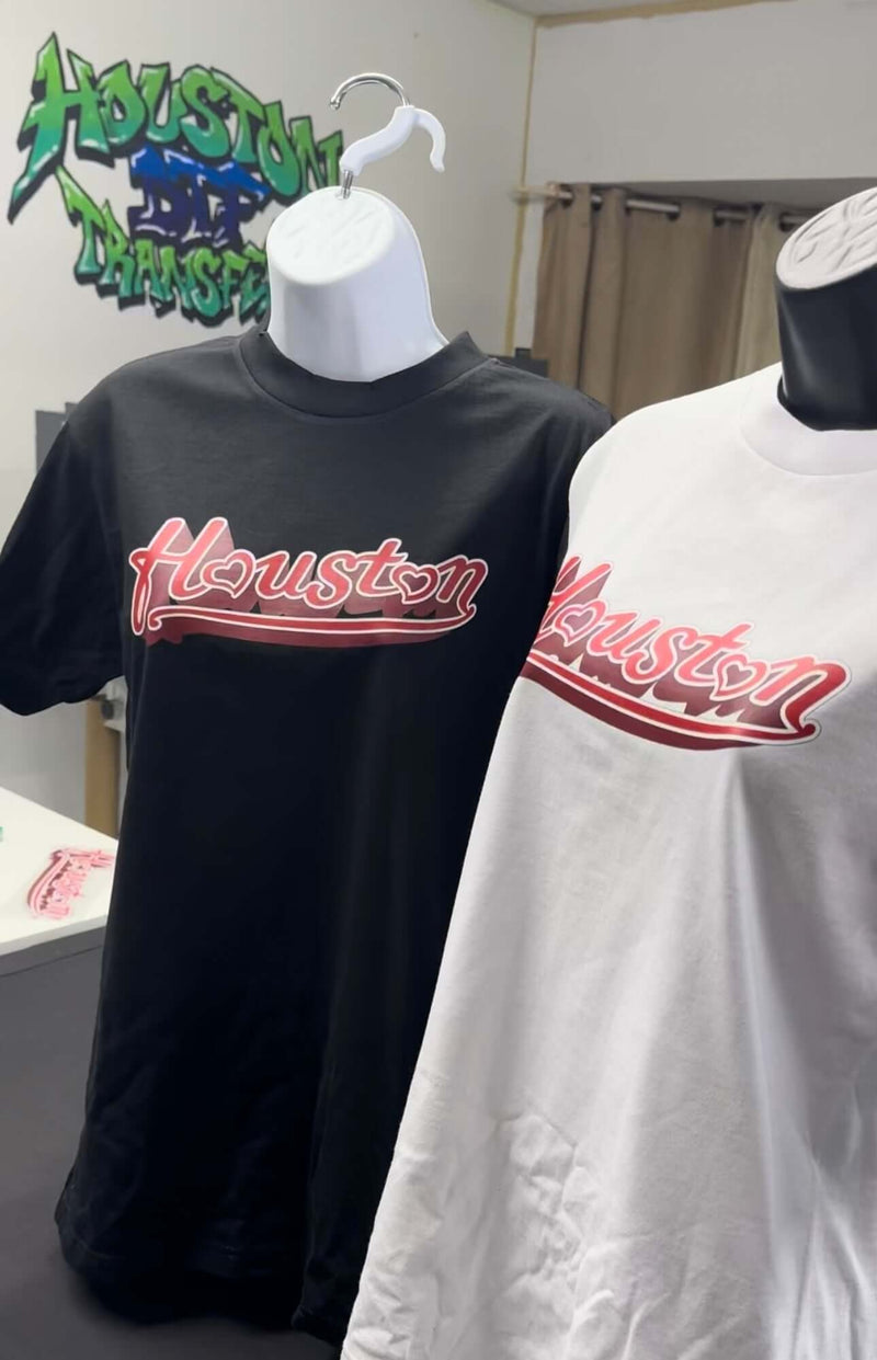 Load image into Gallery viewer, Houston Heart T-Shirt featuring a bold heart design
