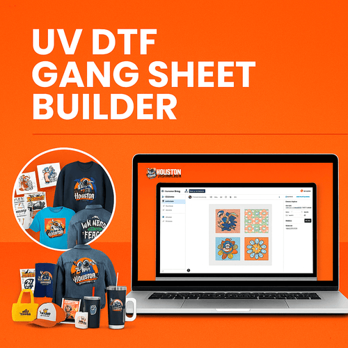 Custom UV DTF Gang Sheet Builder Preview
