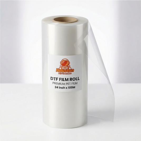 DTF film roll 24 inch x 100 meter - Premium PET film for DTF printing by Houston DTF Transfers