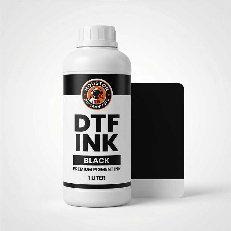 Load image into Gallery viewer, DTF black ink 1 liter bottle - Premium pigment black ink for DTF printing by Houston DTF Transfers

